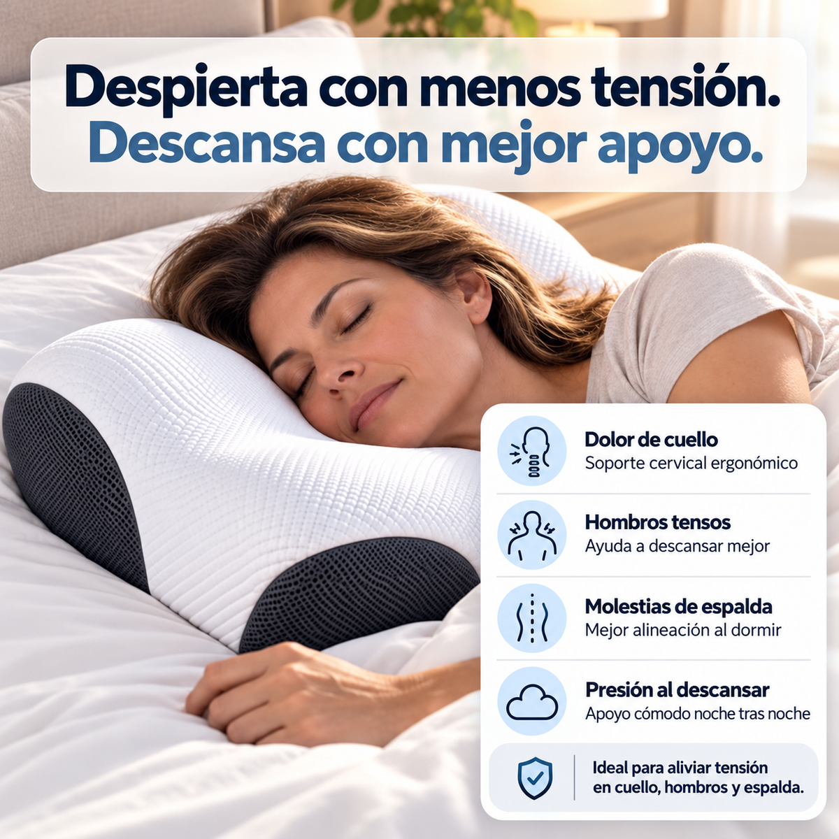 Nuvia™ — Almohada Cervical Ergonómica